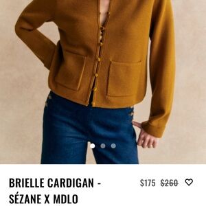 Sézane Brielle Cardigan in Mustard